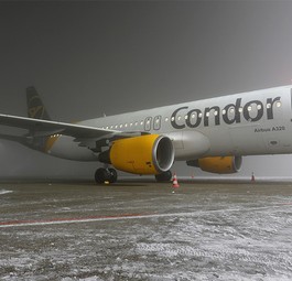 Die D-AICP von Condor: Steht seit Februar wieder am Boden.