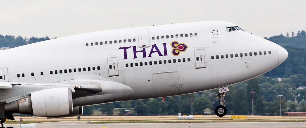 Boeing 747 von Thai Airways: Der Vorstandsvorsitzende entschuldigte sich.