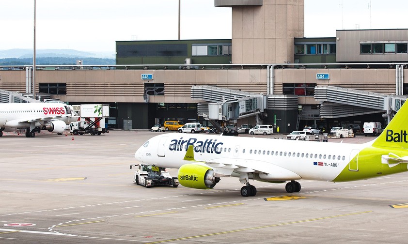 Airbus A220 von Air Baltic in Zürich: Wird ein gewohntes Bild bleiben.