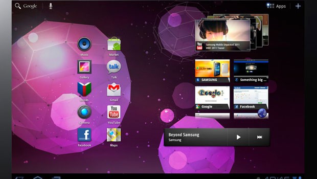 Das Samsung Galaxy Tab ist der leichteste Tablet am Markt.