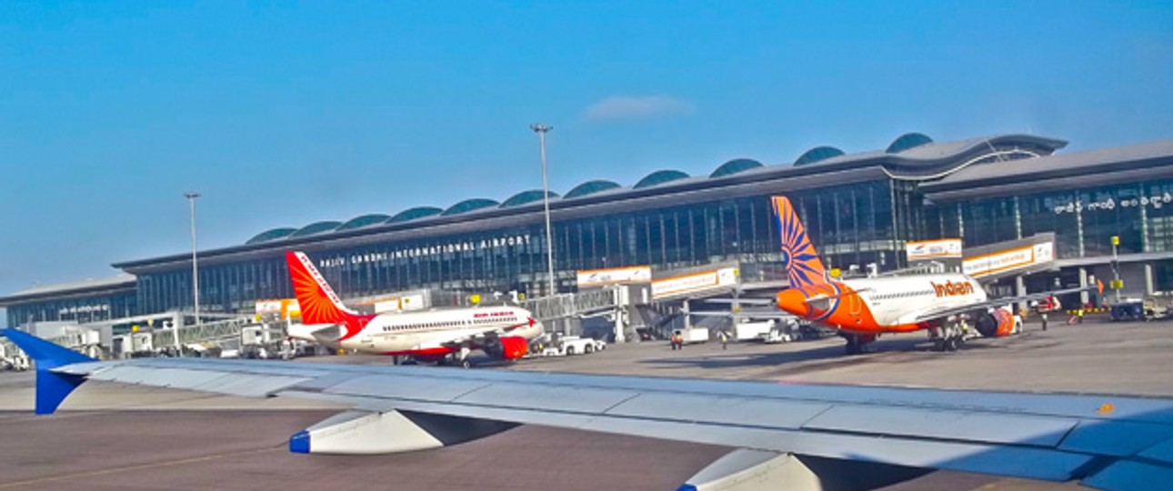 Flughafen in Hyderabad: Die Luftfahrt des Landes hat sich aufgerappelt.