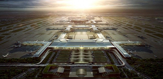Computermodell des ausgebauten Flughafens: Große Pläne für Xi'an.