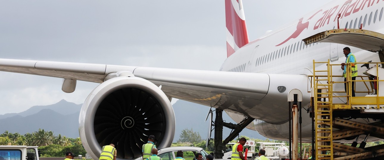 Airbus A350 von Air Mauritius: Die Airline steht im Spannungsfeld von zwei Golf-Airloines.