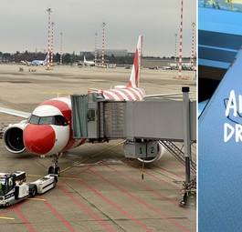Condor-Jet am Gate: Fluggastbrücken lassen sich gut zeichnen.