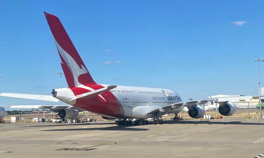 Airbus A380 von Qantas in Heathrow: Unangenehme Folgen des Heathrow-Chaos.