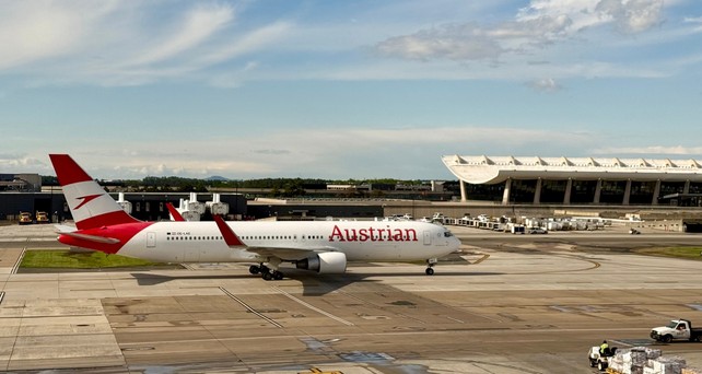Boeing 767 von Austrian Airlines in Washington: Die Airlines ist besonders pünktlich unterwegs.