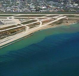 Flughafen Beirut aus der Luft: Die Lage ist angespannt.