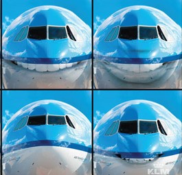 KLM: Die niederländische Airline hats ich eine Verehrerin angelacht.