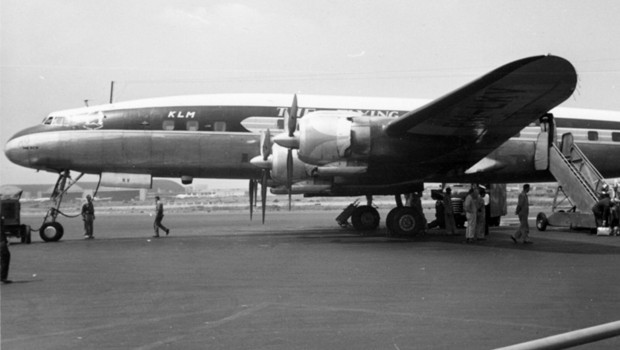 Super Constellation der KLM 1954 in New York: Die Airline fliegt seit bald einem Jahrhundert.