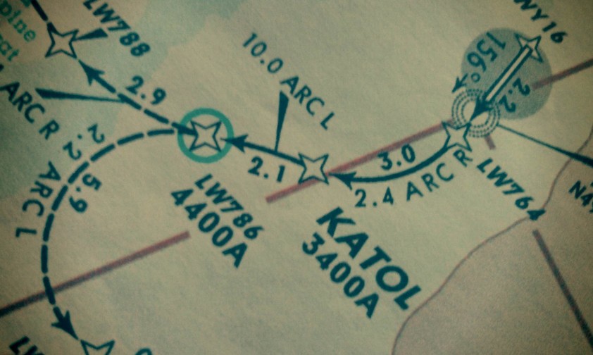 Luftfahrtkarte auf Papier: Navigieren wie früher.