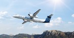 Computgergrafik einer Dash 8 von Sky Alps: Start im April 2021.