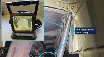 Die vergessene Lampe im Flügel: Der Airbus A380 von Qantas absolvierte mit ihr zwei Flüge.