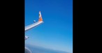 Der Ballon zieht an der Boeing 737 Max vorbei: Heikler Moment.