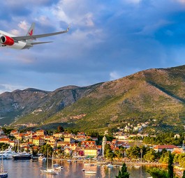 ETF-Jet über der Stadt Cavtat: Könnte so aussehen.
