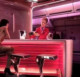 Platz 10: Die Bar. Virgin Atlantic führte diese zumindest schon in der Premium-Klasse Upper Class ein.