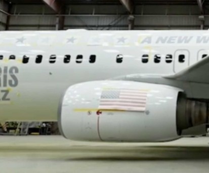 Das Wahlkampfflugzeug der Demokraten: Die Boeing flog früher in Europa.