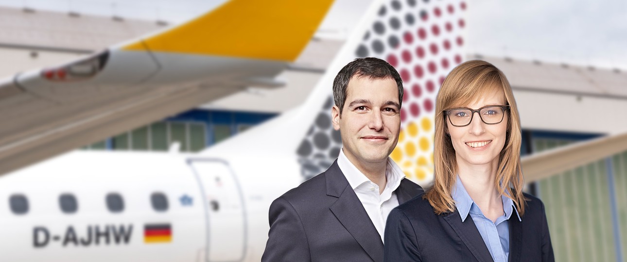 Wolfram Simon-Schröter und Maren Wolters: Chef und Chefin von German Airways.