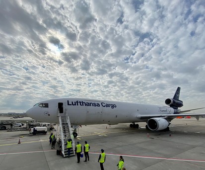 Empfang nach dem letzten Flug.