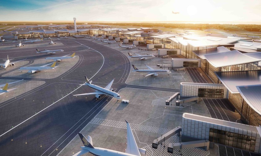 So soll das Terminal 5 dereinst aussehen: Platz für 50 Millionen zusätzliche Passagierinnen und Passagiere.