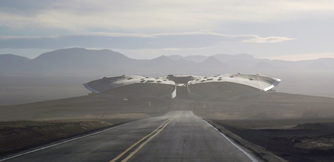 Für die Starts ließ Virgin Galactic den Weltraumbahnhof Spaceport America bauen.