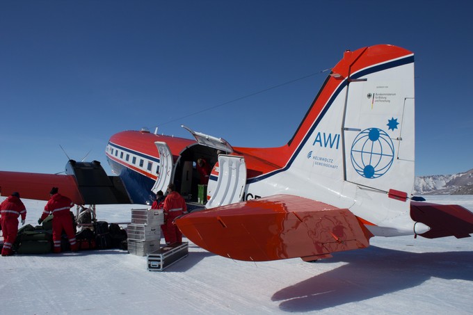 Die Polar 6 im Einsatz. Die beiden Basler BT-67 des Alfred-Wegener-Instituts haben eine Reichweite von 2300 Kilometer, leer kommen sie sogar 30o0 Kilometer weit.