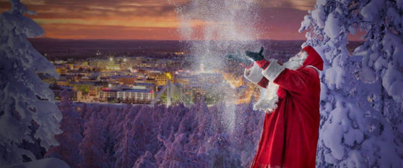 Weihnachtsmann bei Rovaniemi: Eine Touristenattraktion.