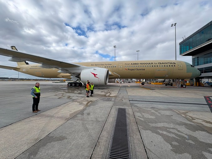 Der Airbus A350-1000 ULR ist mit zusätzlichen Tanks ausgestattet.