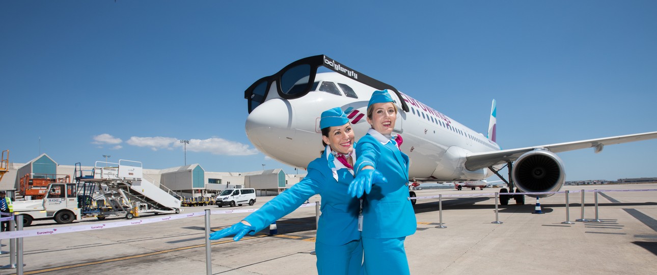 Angestellte von Eurowings Europe: Mehr Lohn.