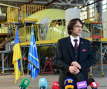 Antonov-Chef Alexander Los: Stolz auf die Wiederaufnahme der Produktion.