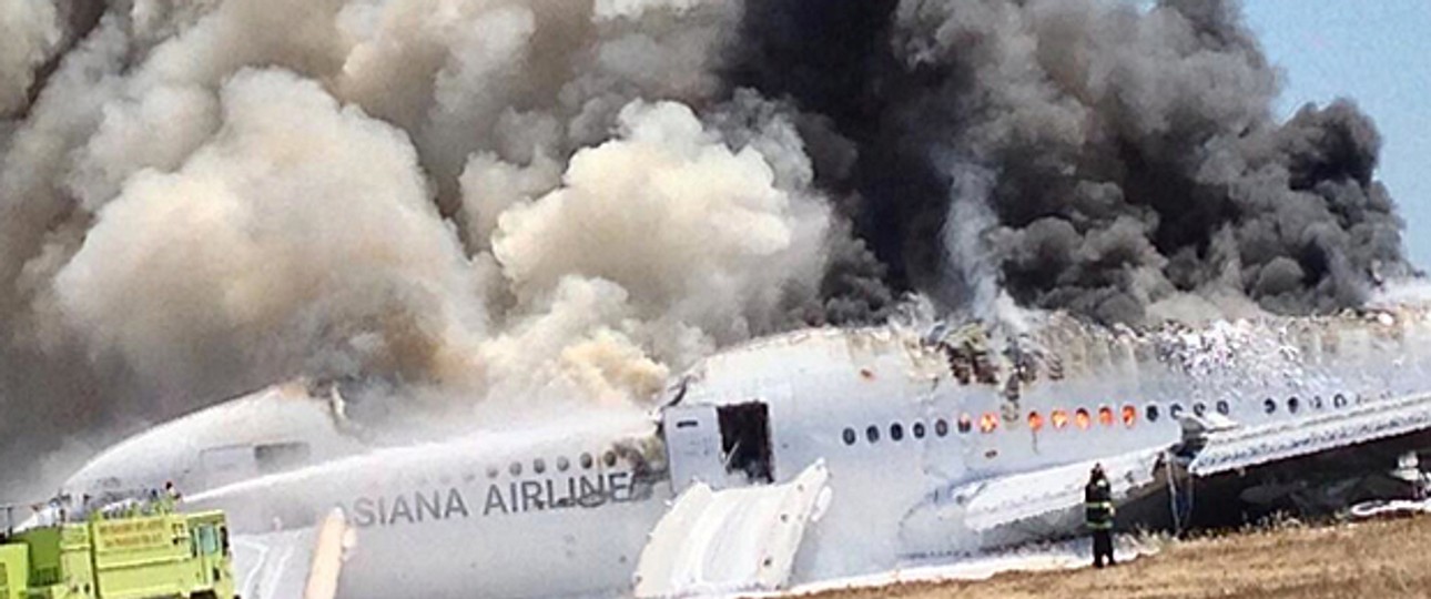 Die verunglückte Maschine von Asiana: Der Brand wurde rasch gelöscht.