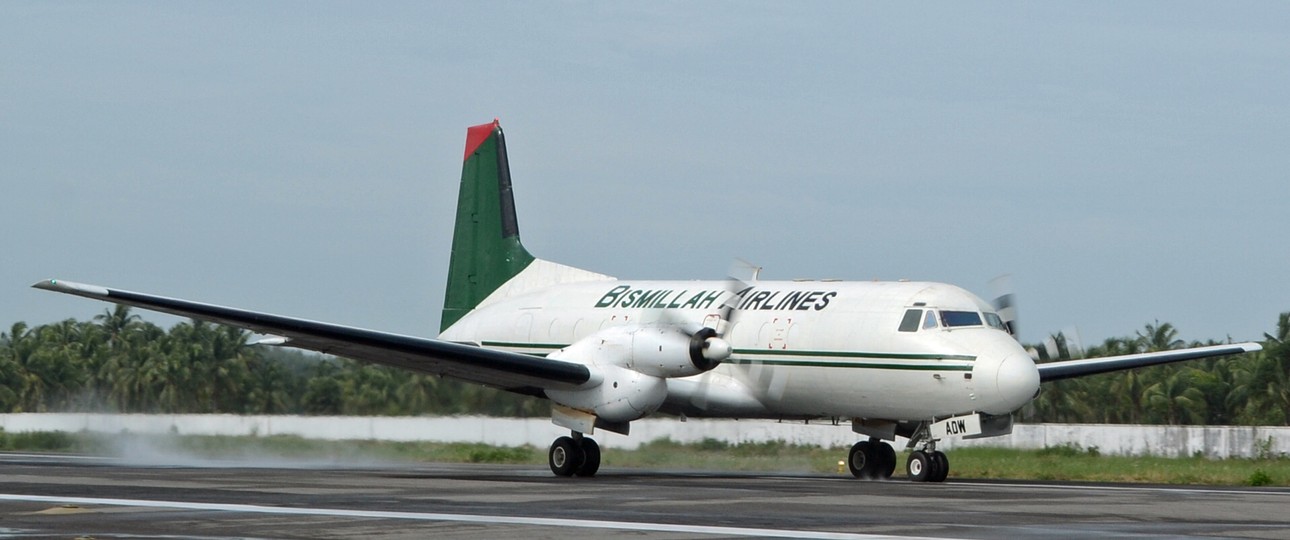 Hawker Siddeley HS 748 von Bismillah Airlines: Die Fluglinie nutzte schon viele verschiedene Flugzeugmodelle.