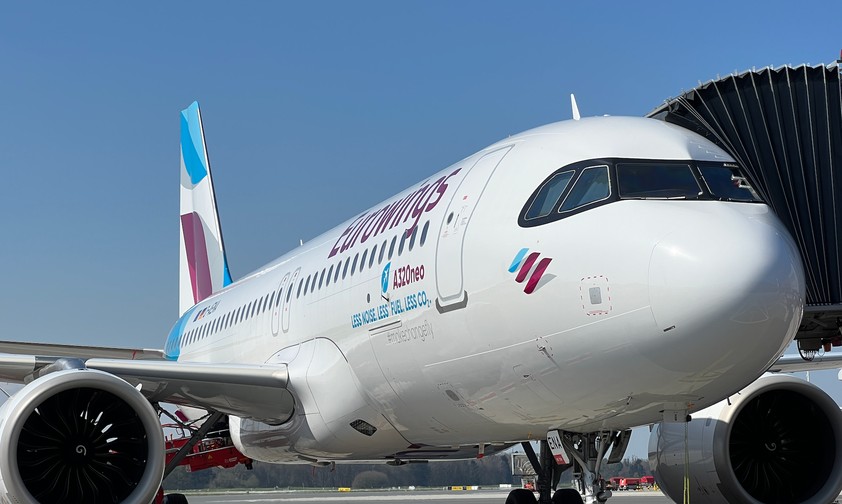Airbus A320 Neo von Eurowings: Mit dem Flieger geht es nach Dubai.