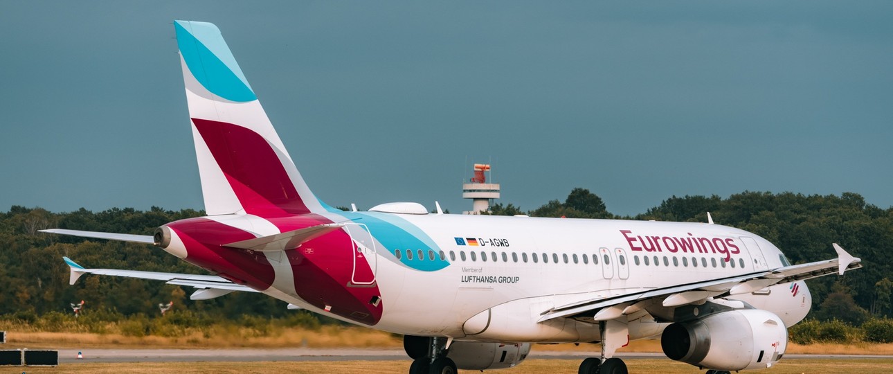 Airbus A320 von Eurowings: Streit um Handgepäck.