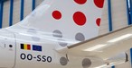 Von links betrachtet sieht die belgische Flagge auf den Fliegern von Brussels Airlines ganz normal aus: Schwarz, Gelb, Rot.
