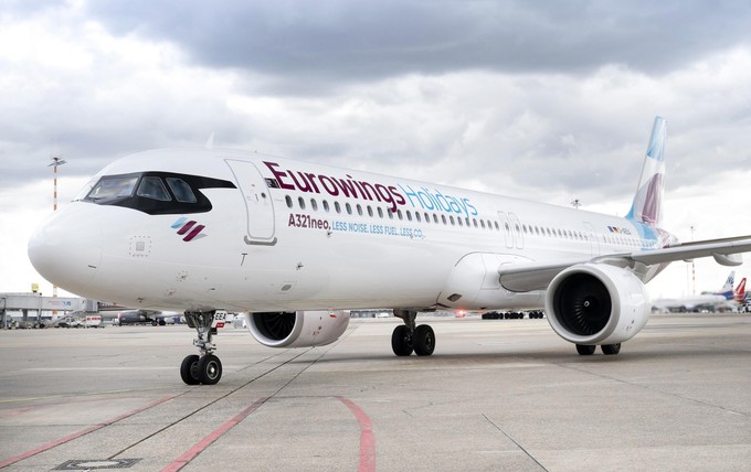 Airbus A321 Neo von Eurowings: Die Sonderbemalung hebt ab.