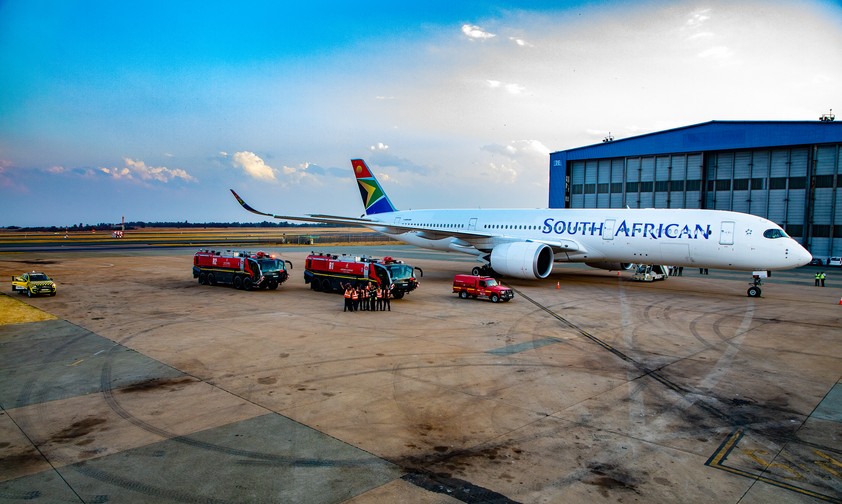 Airbus A350 von South African Airways: Effizienter werden und Sparen ist angesagt.