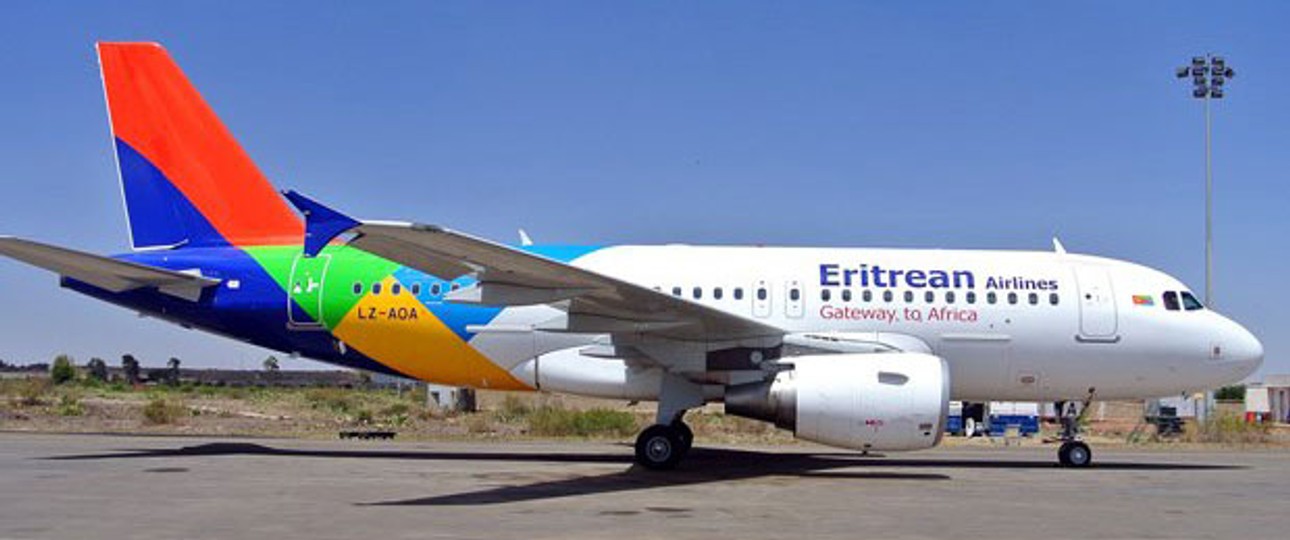 Airbus A319-100 von Eritrean Airlines: Nicht mehr nach Deutschland.