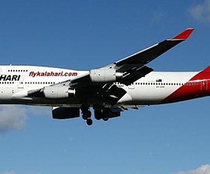 Montage einer Boeing 747 von Kalahari Airways: Große Pläne mit kleinem Budget.
