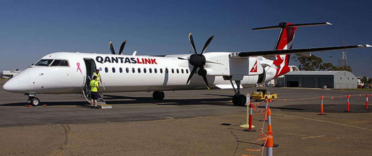 Dash 8 von QantasLink: Klimaanlage kaputt.