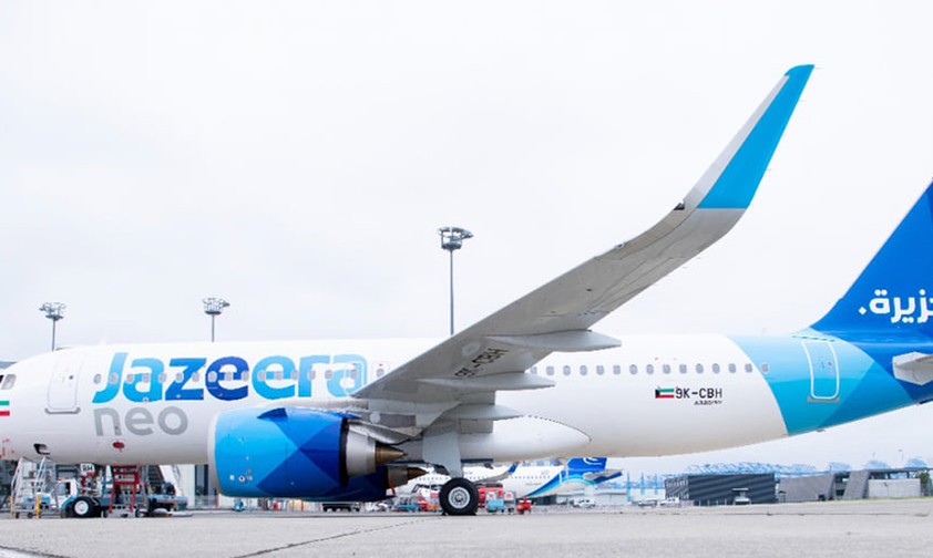 Airbus A320 Neo von Jazeera Airways: Sorgte für Abfangaktion.