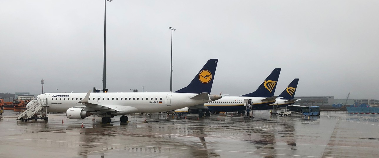 Flieger von Lufthansa und Ryanair: Sie könnens nicht miteinander.