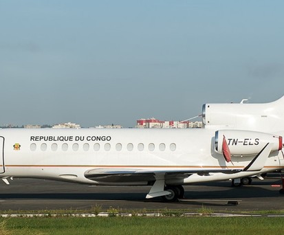 Dassault Falcon 7X der Republik Kongo: In Bordeaux in Ketten gelegt.