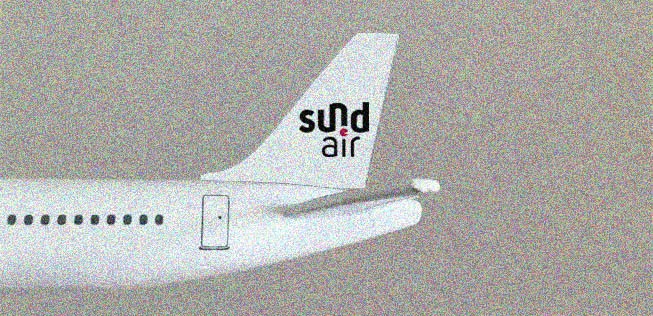 Logo von Sundair: Im Juli will die neue Airline starten.