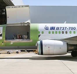 Zum Frachter umgebaute Boeing 737-700: Israel Aerospace Industries entdeckte einen Designfehler.