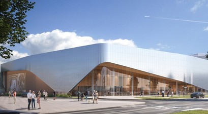 Entwurf des neuen finnischen Luftfhahrtmuseums: Es soll zum Jahreswechsel 2027/28 eröffnet werden.