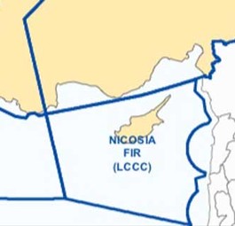 Fluginformationsgebiet Nicosia: Von Eurocontrol genanntes Gebiet.