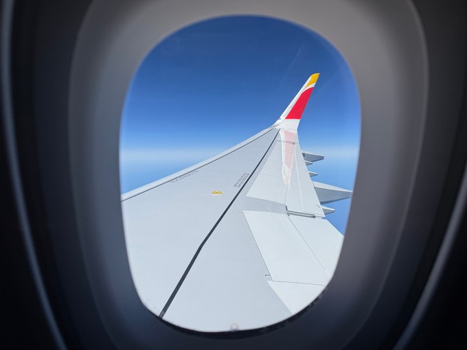 Ein Blick aus dem Fenster. Mitten über dem Atlantik.