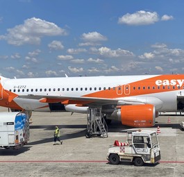 Auch ein Airbus A320  von Easyjet: So sieht die Flotte hauptsächlich aus.