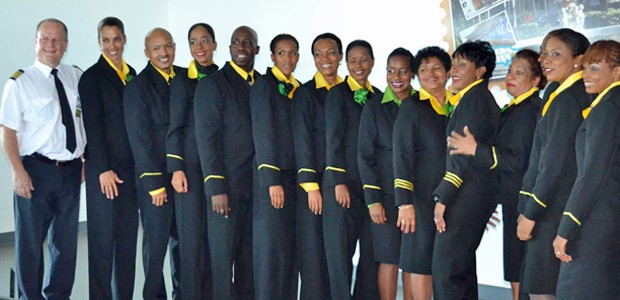 Crew von Fly Jamaica: Start vorerst verschoben.