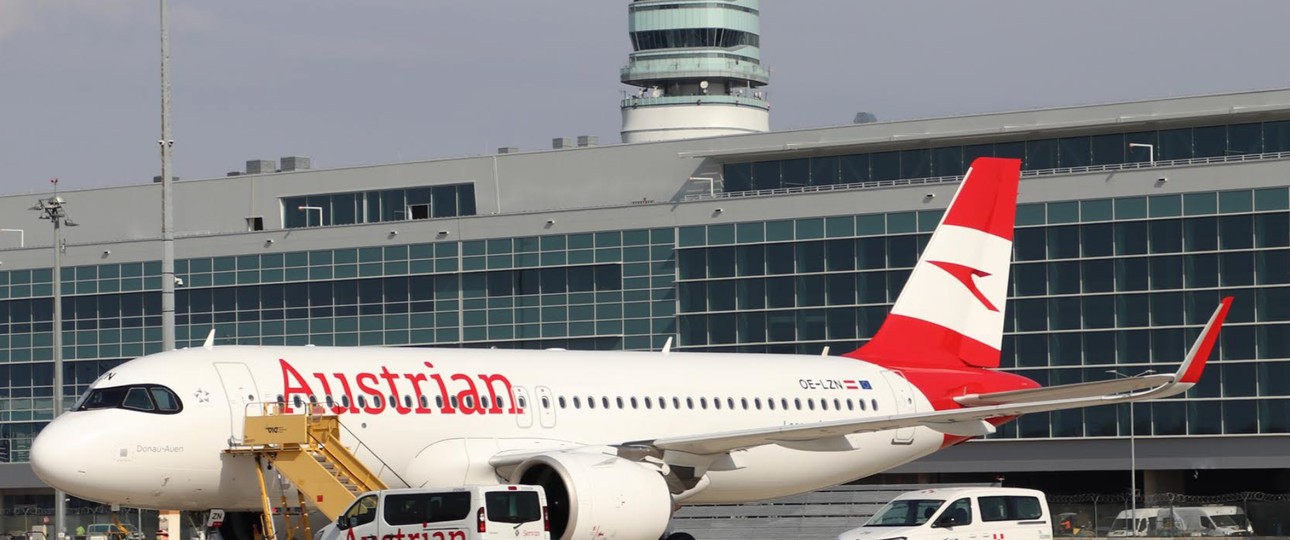 Die OE-LZN (Archivbild): Der Airbus A320 Neo steht aktuell immer noch in London.